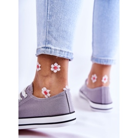 PJ1 Klassiska Sneakers för kvinnor Knyt Grå Be Mine 1