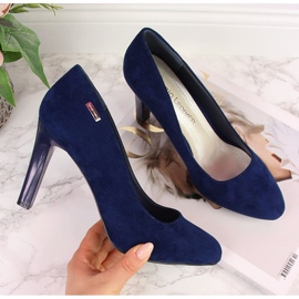 Sergio Leone marinblå pumps för kvinnor 1