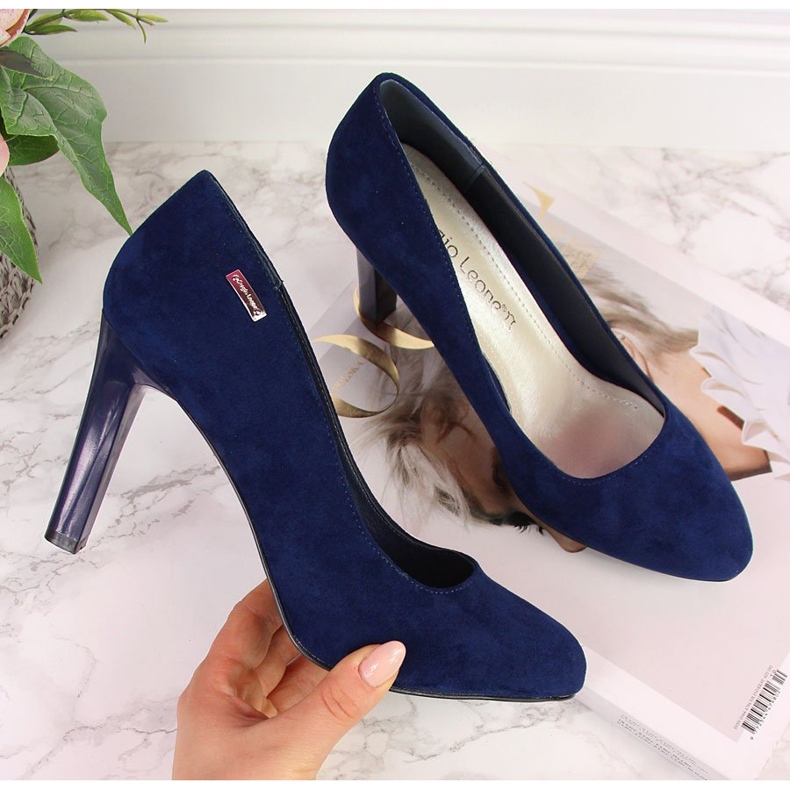 Sergio Leone marinblå pumps för kvinnor 1