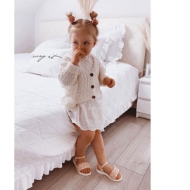 Flickasandaler med rosa fläta 2