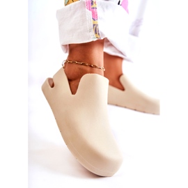 FS1 Fashionabla gummiträskor ljusbeige Meriko 3