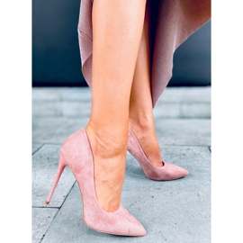 Pumps på en Valeria Nude stilettklack rosa 2