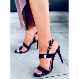 Sandaler på hög klack Amanda Black svart 1