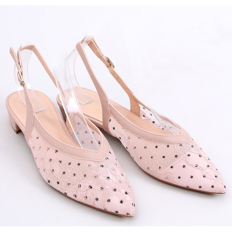 Spetsballerinor utan klack Margo Pink rosa 1