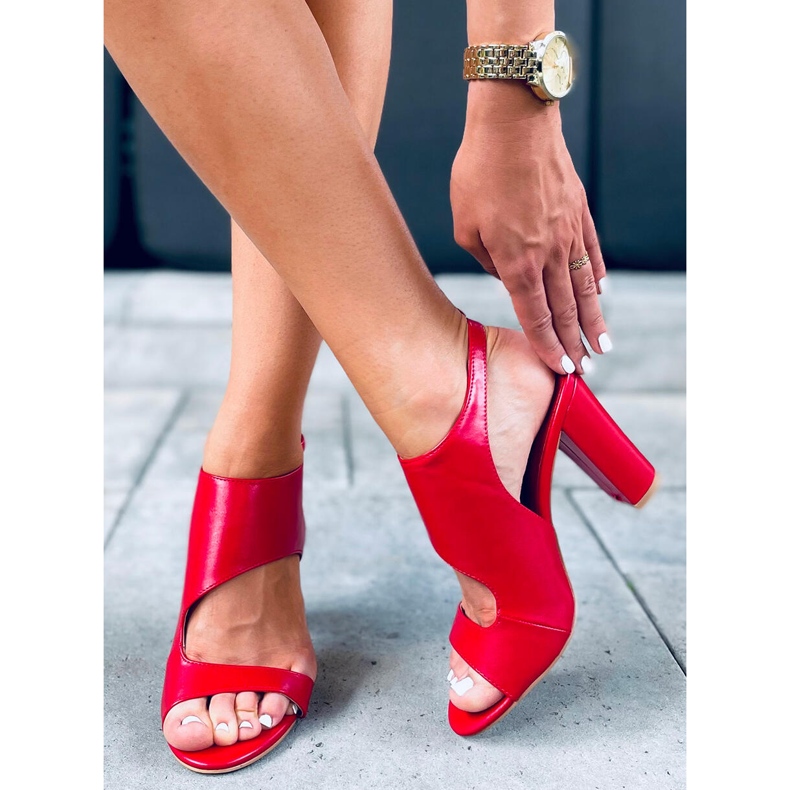 Jessica Röda högklackade sandaler 1