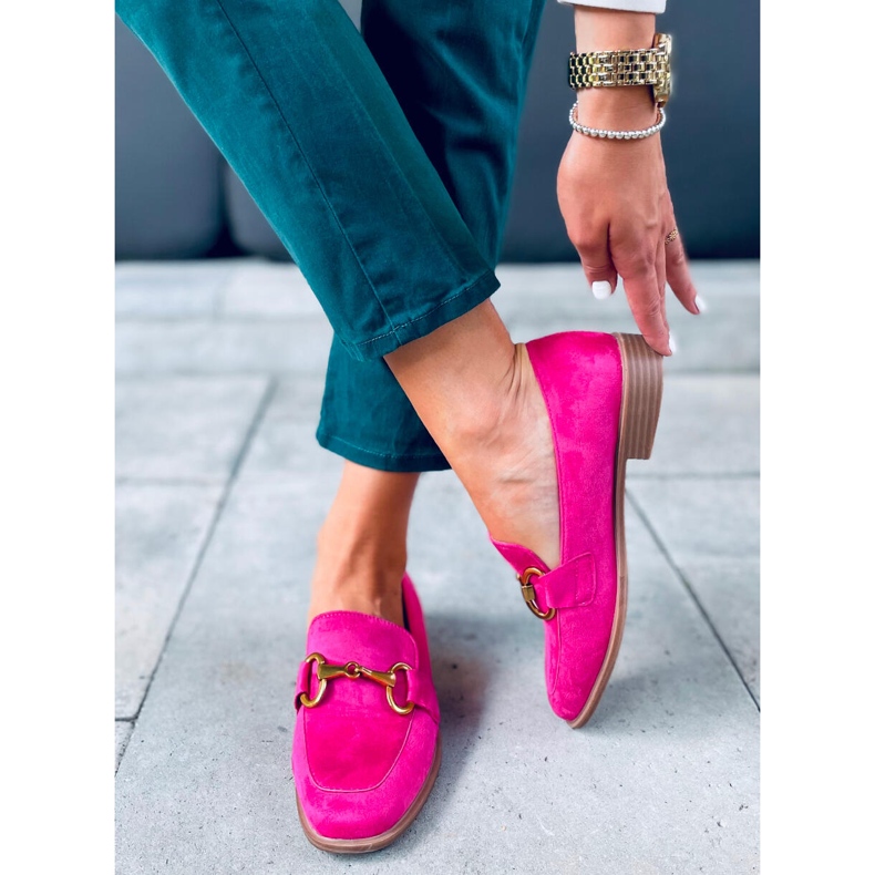 Linda Fushia loafers för dam rosa 2