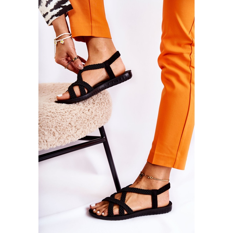 PS1 Svarta Marell flätade sandaler för kvinnor 1