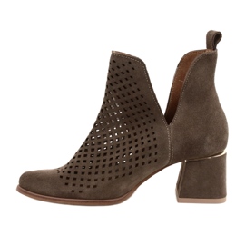 Lewski Shoes Mocka Openwork Boots Lewski Skor 3165 jordvelour brun 3