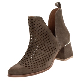 Lewski Shoes Mocka Openwork Boots Lewski Skor 3165 jordvelour brun 5