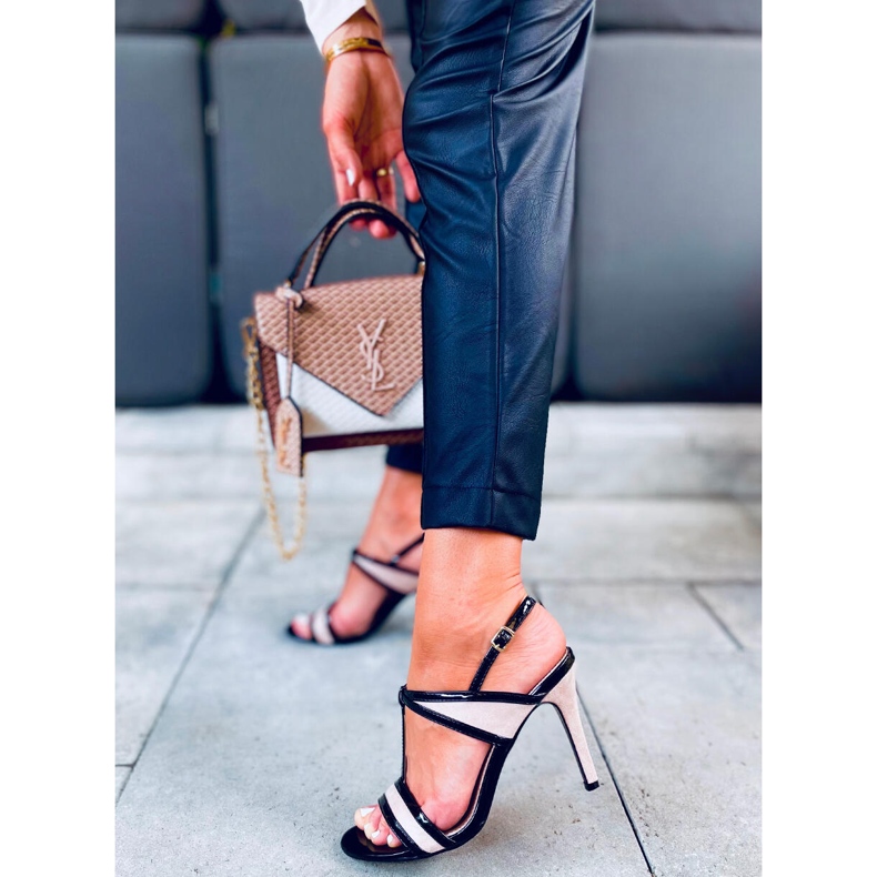 Penny Apricot stilettsandaler beige svart 2