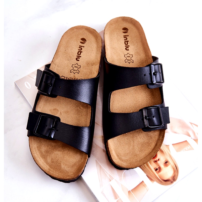 Damtofflor Spännen Inblu NM000028 Svart 4