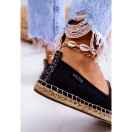 Klassiska espadrillor för damer Big Star JJ274952 Svart beige 4