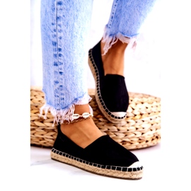 Klassiska espadrillor för damer Big Star JJ274952 Svart beige 2