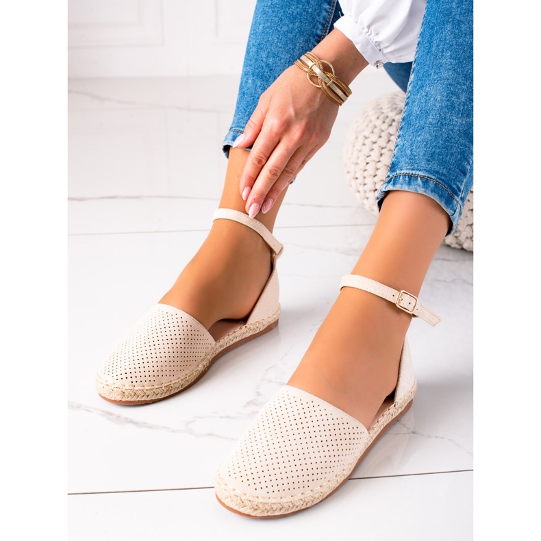 SHELOVET Openwork Espadrilles brun 1