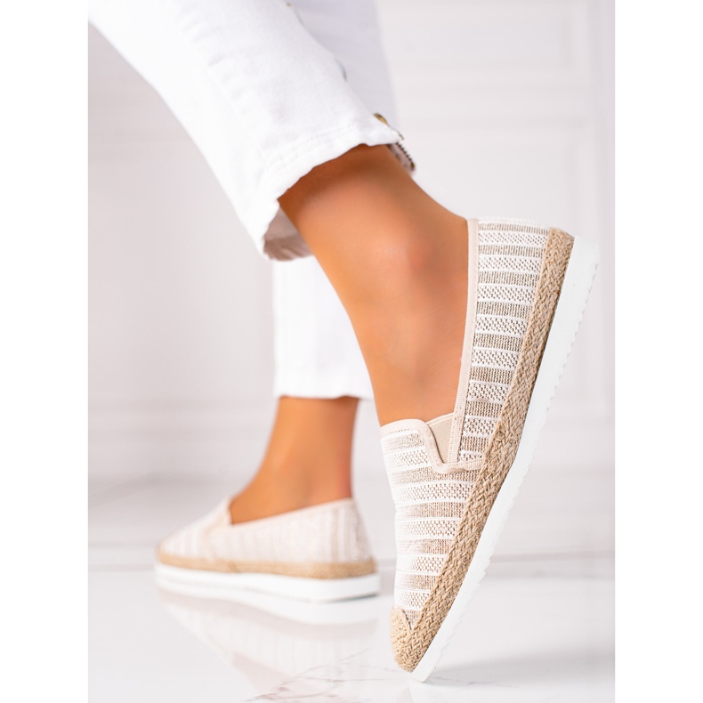 SHELOVET Slip-on espadrillor beige 1