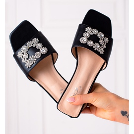 SHELOVET Eleganta tofflor svart 1