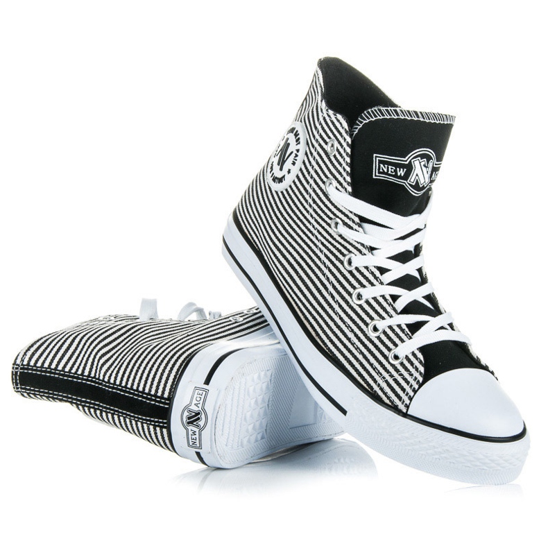 New Age High Sneakers vit svart 1