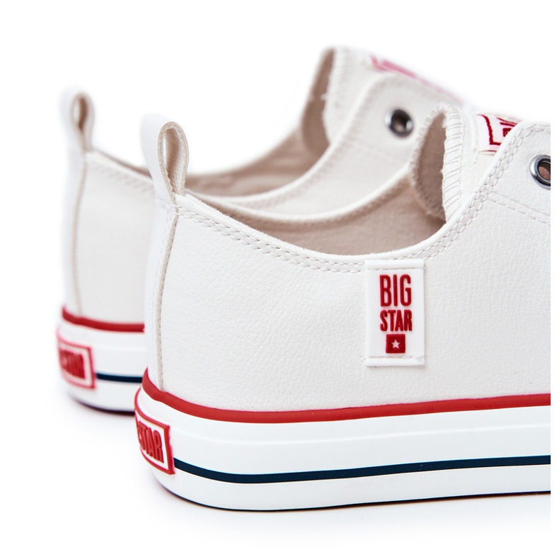 Lädersneakers för män Big Star JJ174069 Vit 4