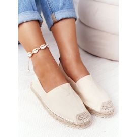 Espadrilles på en flätad sula Big Star HH274501 Beige 2
