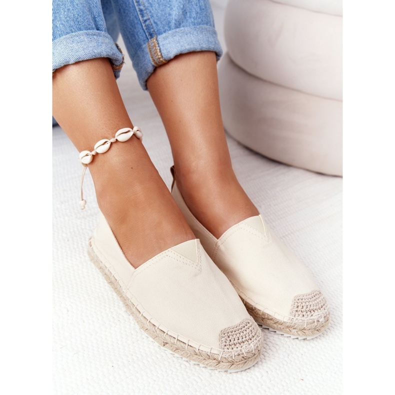 Espadrilles på en flätad sula Big Star HH274501 Beige 2