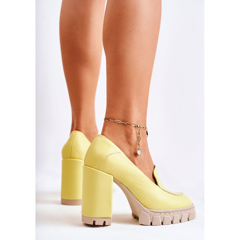 PA2 Fashionabla pumpar på en massiv gul Margott-plattform 2