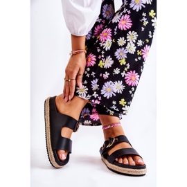 FB1 Fashionabla svarta Penelope-tofflor för kvinnor 2