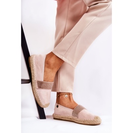 PG1 Slip-on Espadrilles för kvinnor med Cubic Zirconia Rosa Massal 1