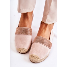 PG1 Slip-on Espadrilles för kvinnor med Cubic Zirconia Rosa Massal 2