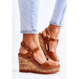 PG1 Klassiska lädersandaler på brun valorinkil 2