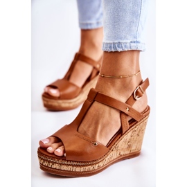 PG1 Klassiska lädersandaler på brun valorinkil 1