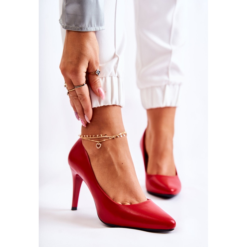 Sergio Leone Klassiska magiskt röda läderstilettos 1