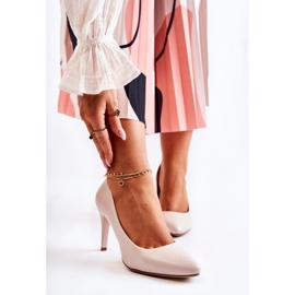 Sergio Leone Klassiska läderstilettos ljusgrå magiskt 1