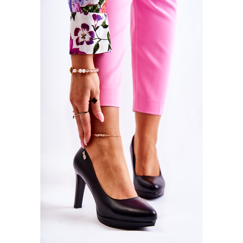 Sergio Leone Kvinnors klassiska pumpar på plattformen svart 1