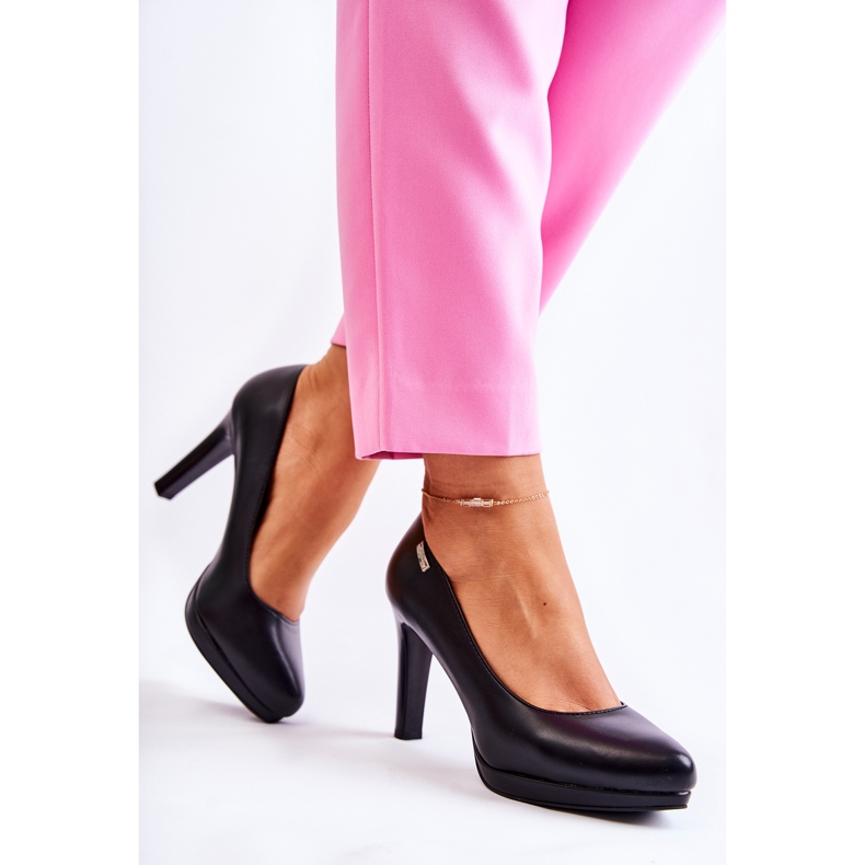 Sergio Leone Kvinnors klassiska pumpar på plattformen svart 2