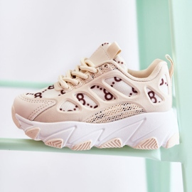 FR1 Sportskor för barn Beige Dalia brun 2