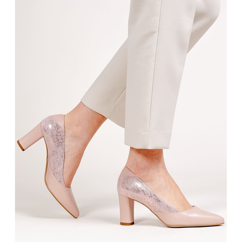 Marco Shoes Dampumps i en puderrosa färg 2