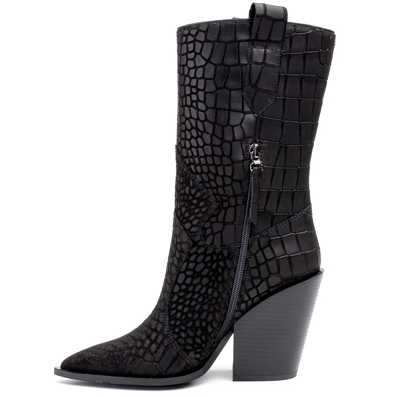 Marco Shoes Marco stövlar 1408K cowboystövlar med djurmotiv svart 1