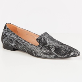 Marco Shoes Svarta ormskinnsherrar 1