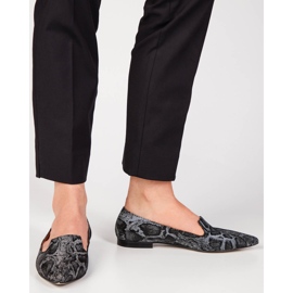 Marco Shoes Svarta ormskinnsherrar 2