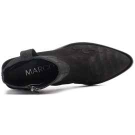 Marco Shoes Svarta stövlar tillverkade av naturmocka utan isolering 4