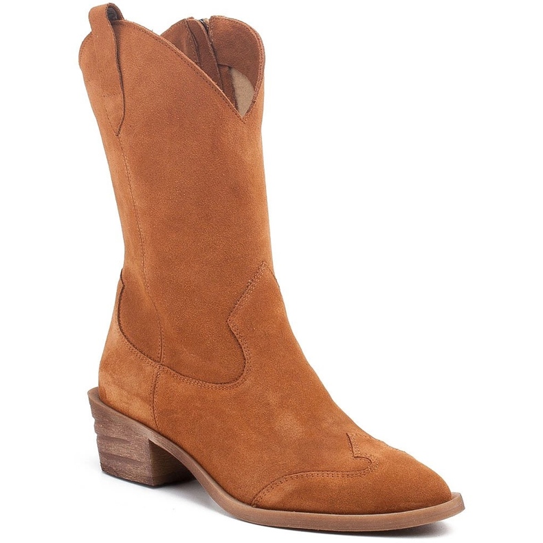 Marco Shoes Kopparkängor tillverkade av naturmocka brun 1