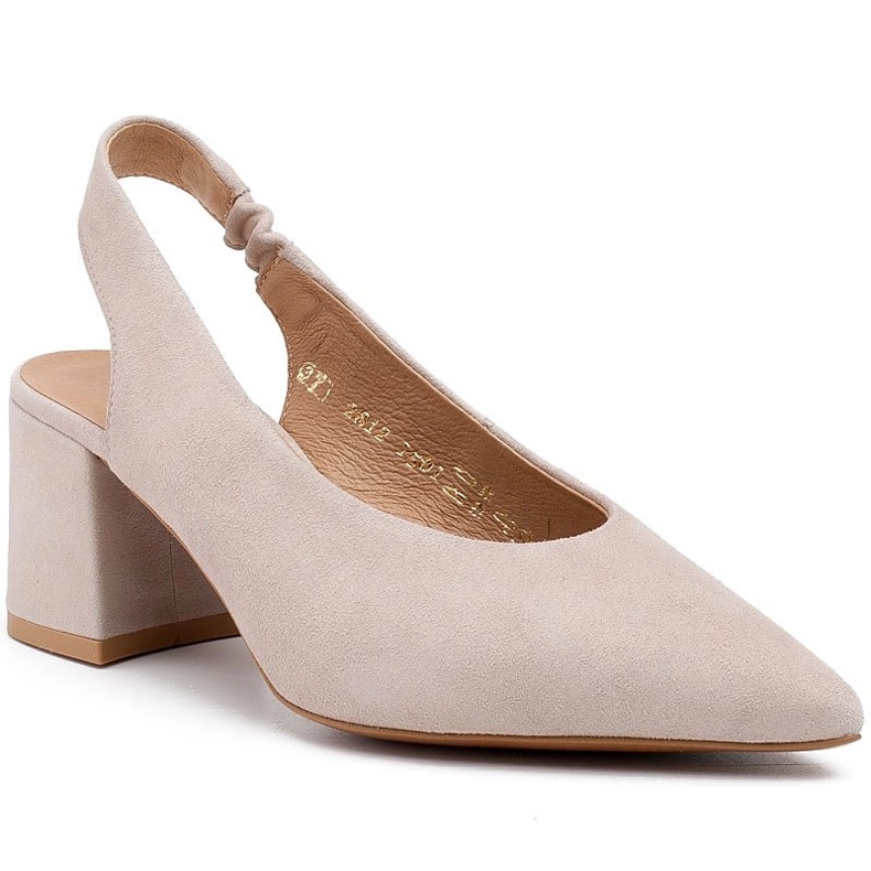 Marco Shoes Beige sandaler 1501P med rem och gummi 1