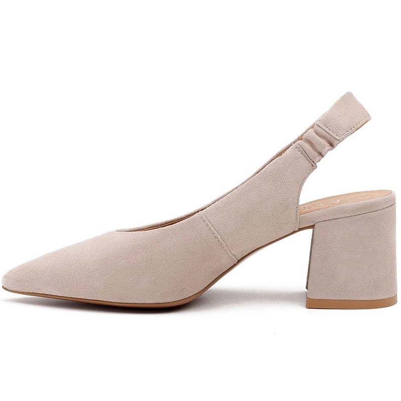 Marco Shoes Beige sandaler 1501P med rem och gummi 2