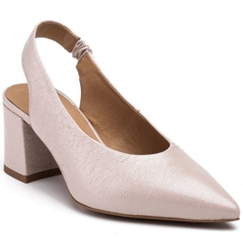 Marco Shoes Beige sandaler 1501P med rem och gummi 1