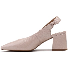 Marco Shoes Beige sandaler 1501P med rem och gummi 2