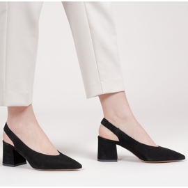 Marco Shoes Svarta sandaler 1501P med rem och gummi 1