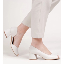 Marco Shoes Lädervita pumps 1505P 2