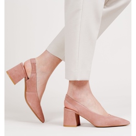 Marco Shoes 1501P laxsandaler med rem och gummi rosa 2