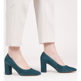 Marco Shoes Blå pumpar tillverkade av naturmocka 1