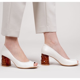 Marco Shoes Vita 1519P -pumpar med gul 3D -häl 1